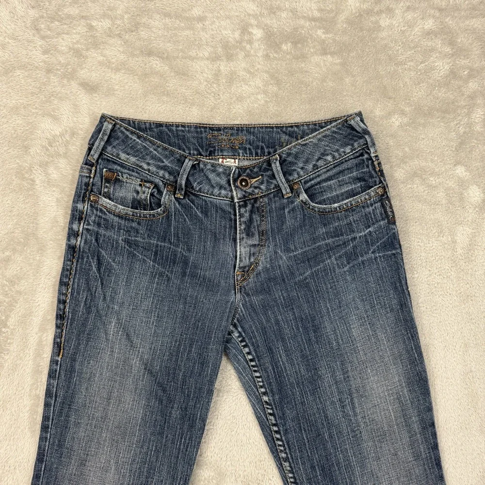 Silver Jeans Womens W29 L30 Blue‎ Bootcut Stretch Western Julia Faded Whiskered